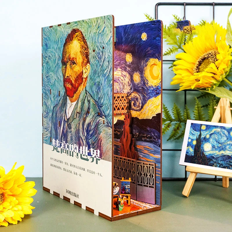 Van Gogh World Book Nook Kit with Starry Night design