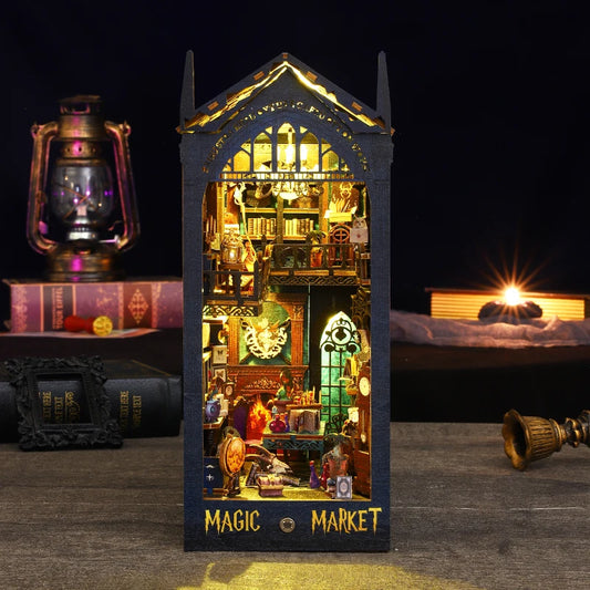 Magic Market Book Nook Kit with glowing interior