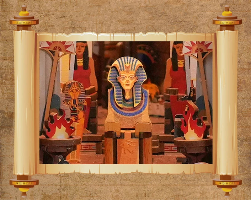 Pharaoh and hieroglyphics in Egyptian Treasure Hunt Book Nook