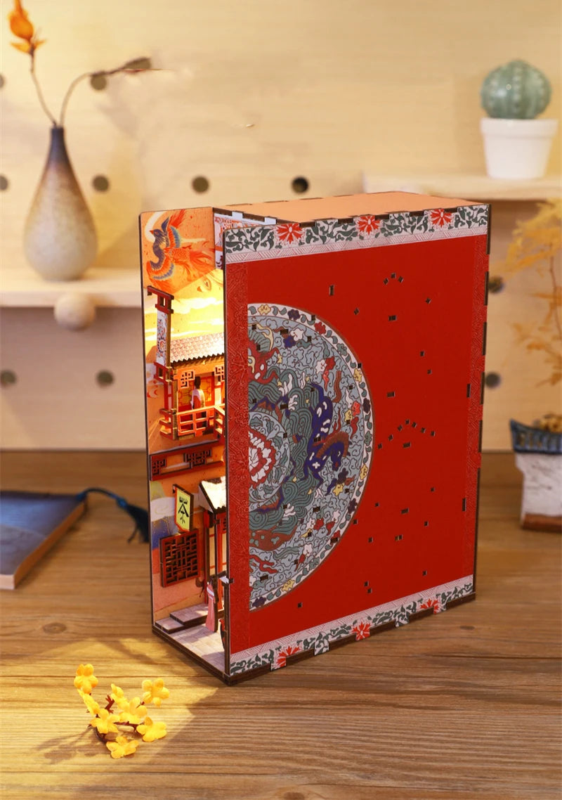 Side view of Japanese Tavern Book Nook Kit