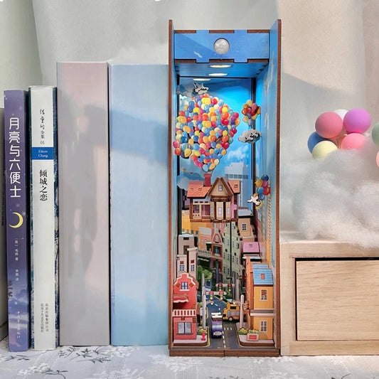 UP Movie Book Nook Kit with balloons and city scene